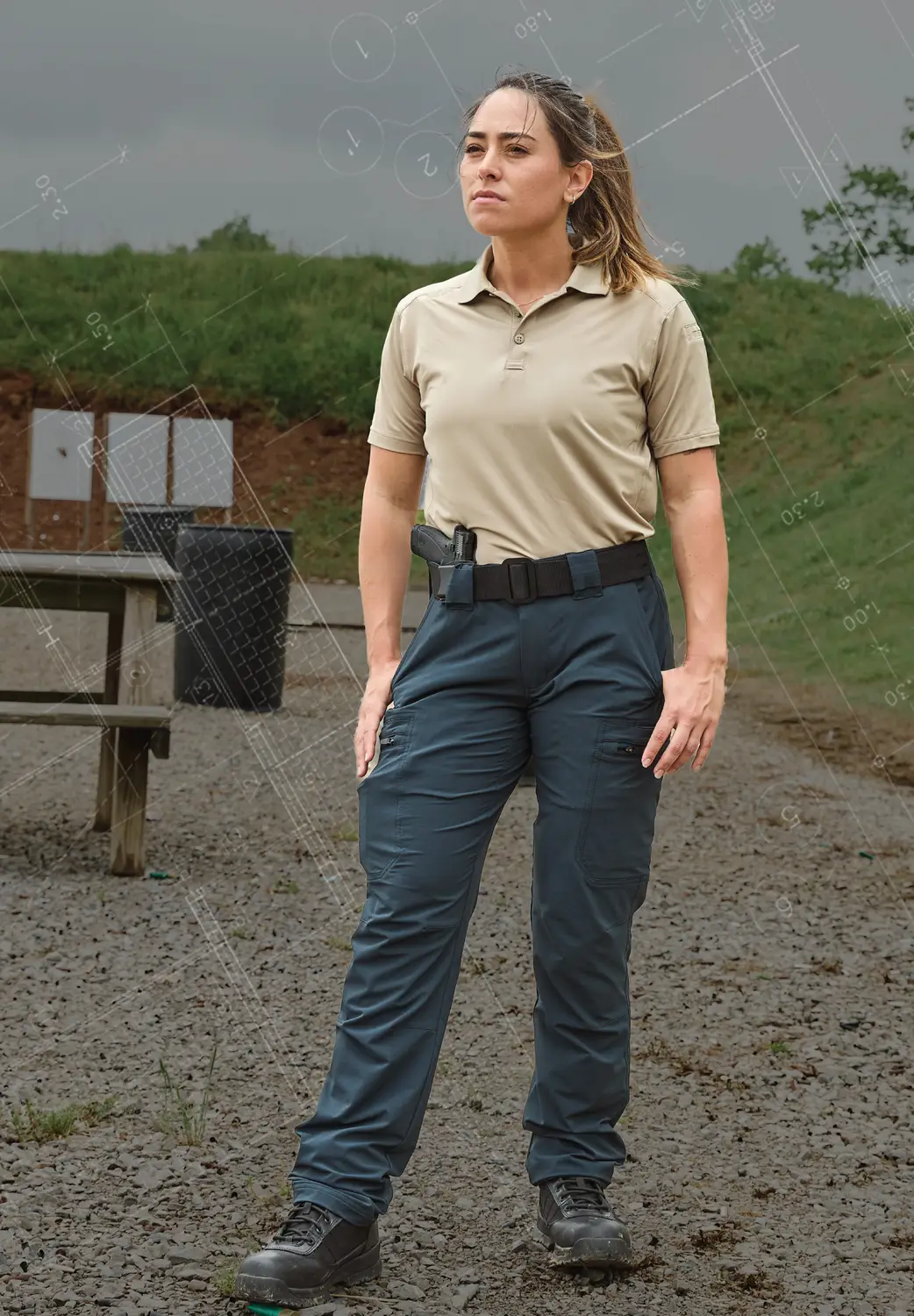 Women in Tactical pants at range