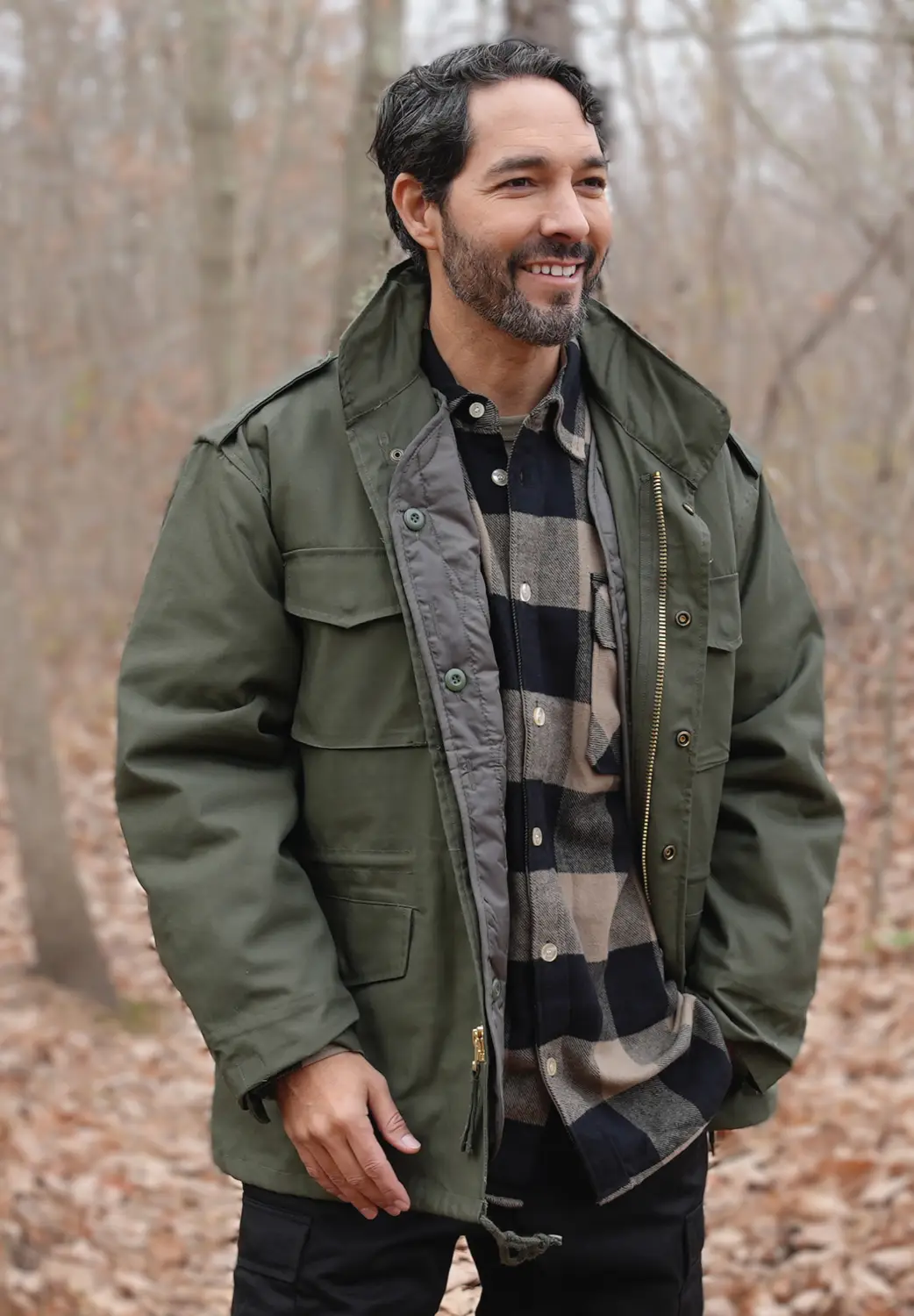 Green Field Jacket In Woods