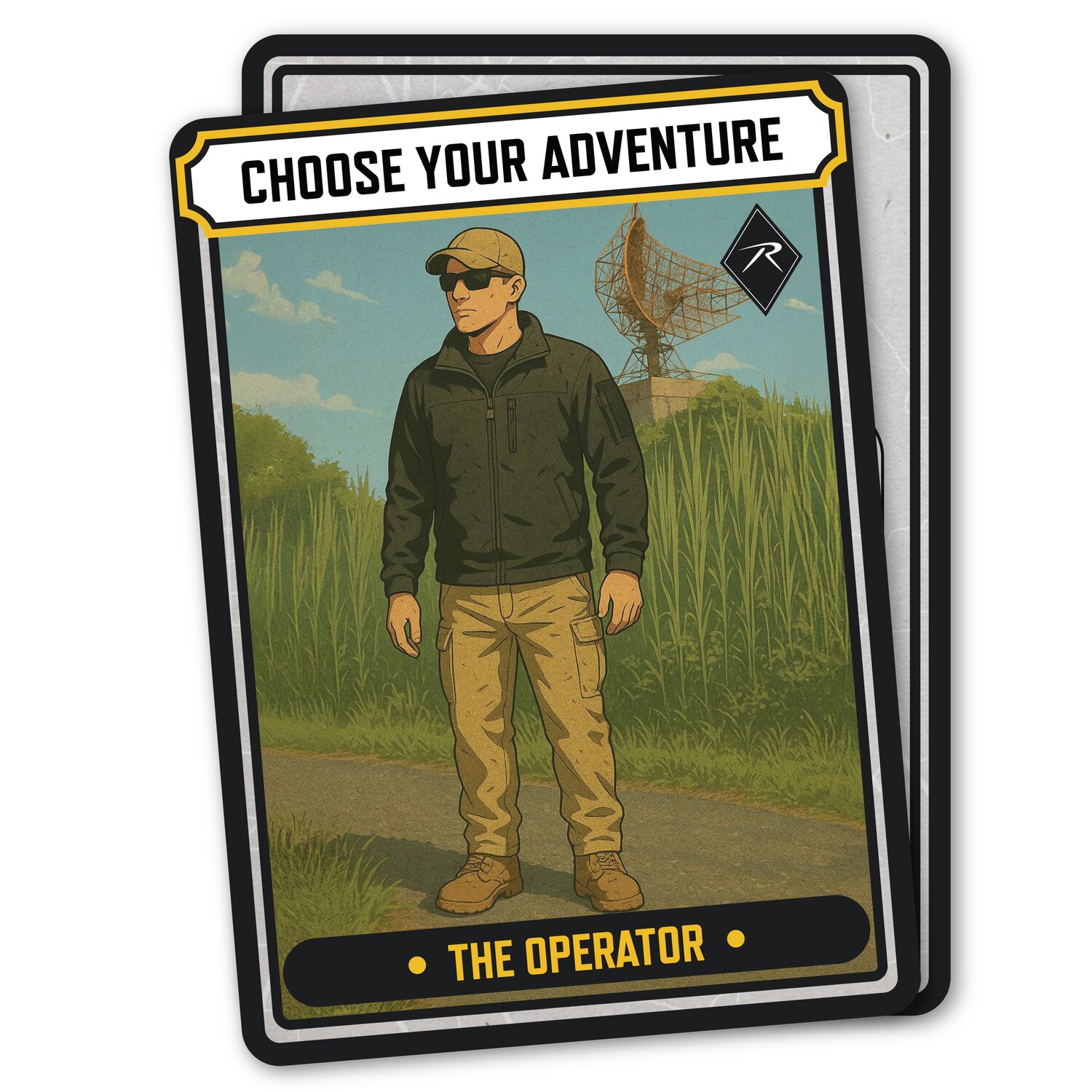 Choose Your Adventure The Operator Graphic TCG Playing Card Campaign Clothing