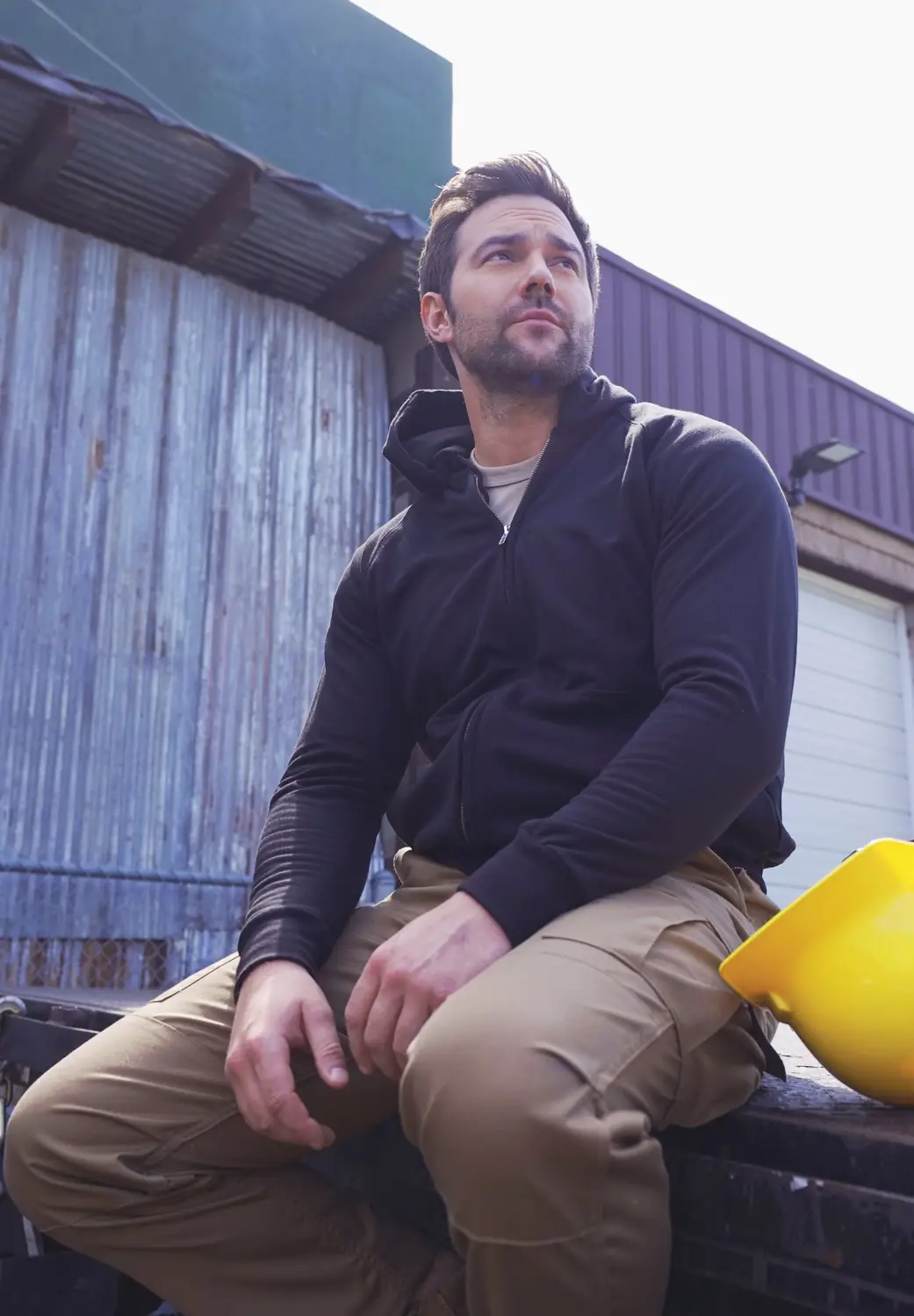 Dark Color Full Zipper Sweatshirt Outdoors Jobsite