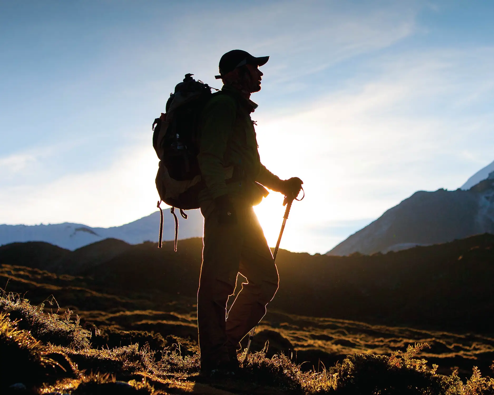 Hero Banner of man hiking 
