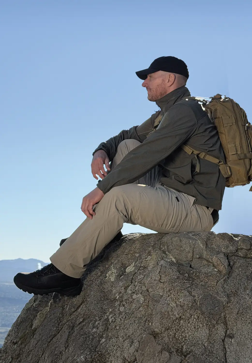 Tactical Man on mountain