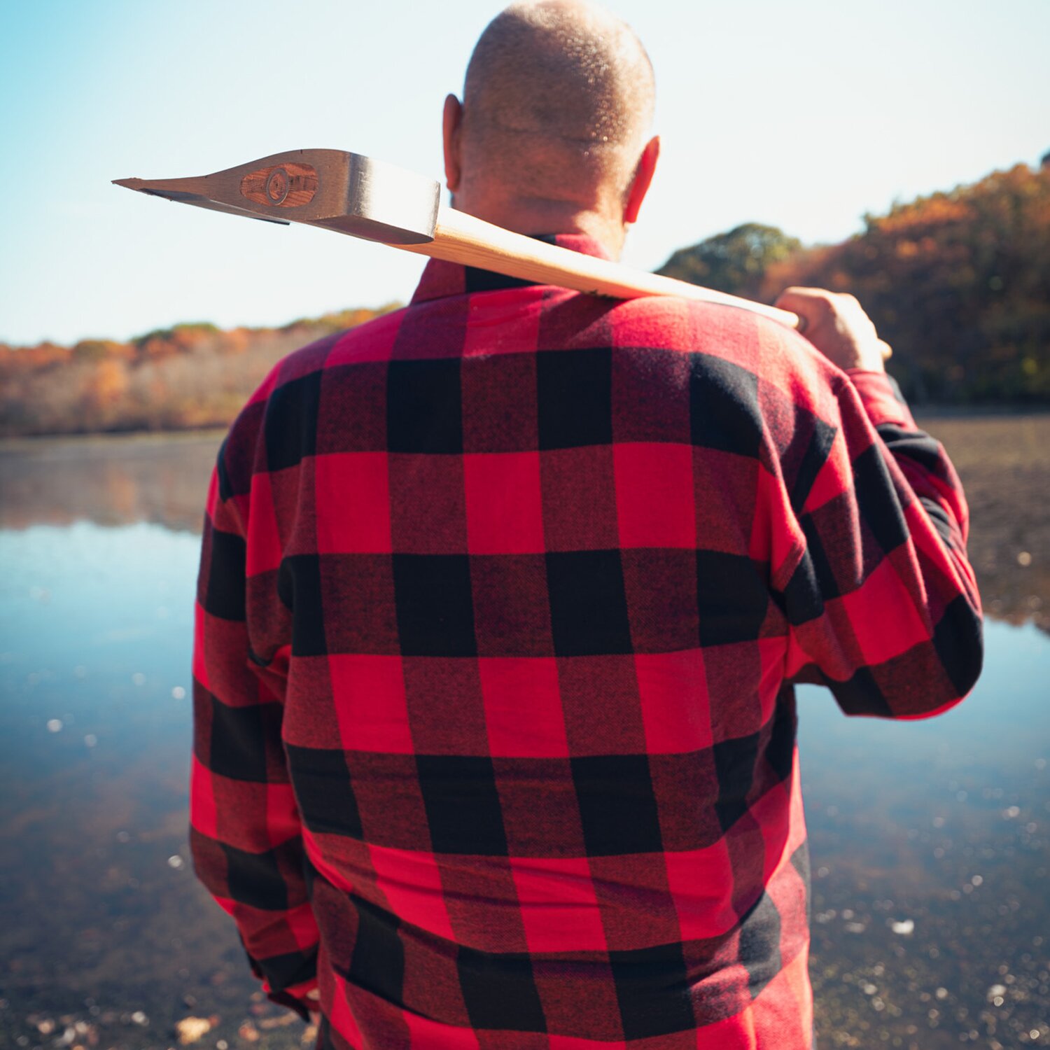 Red Flannel shirt with Axe