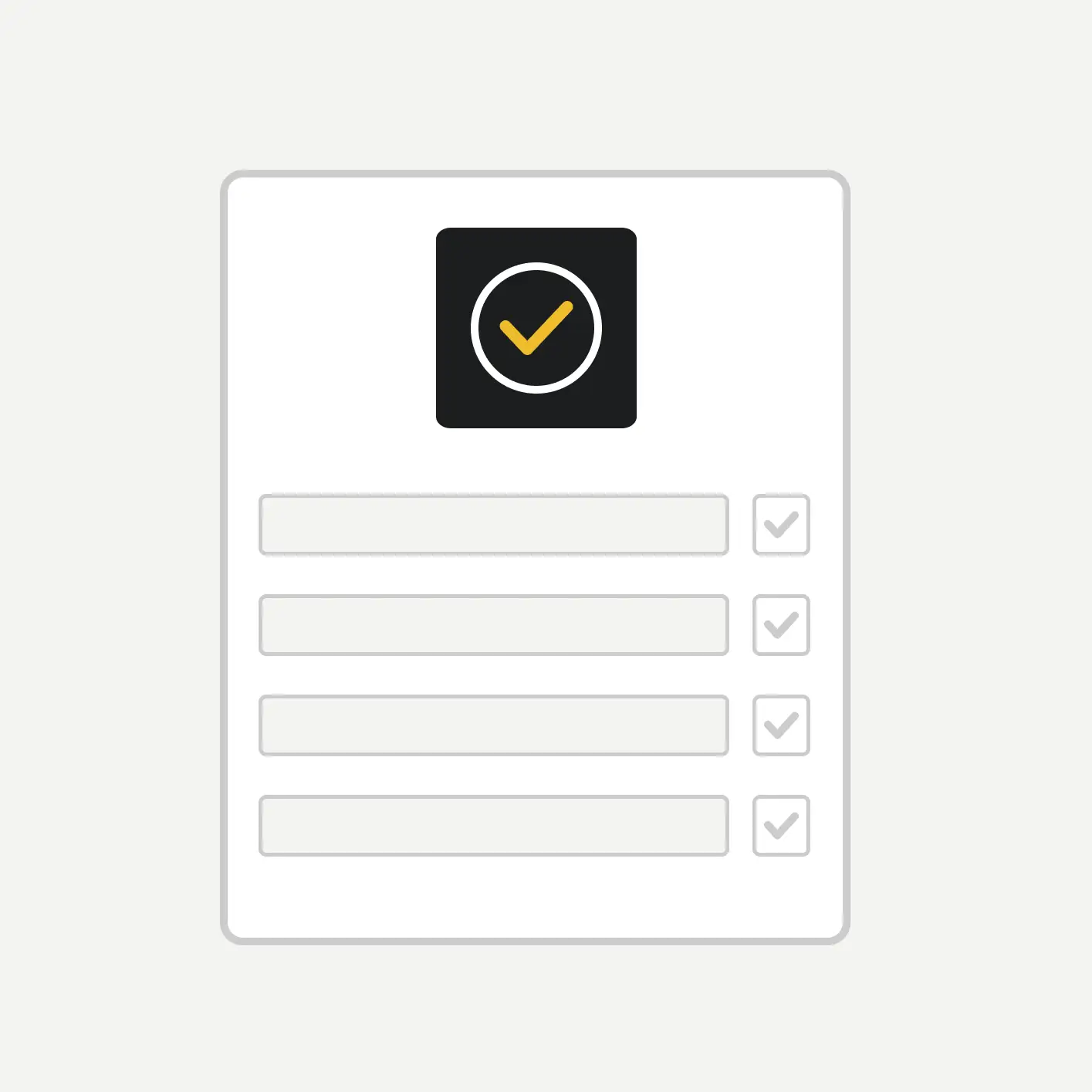 Icon of Paper with Checkmark