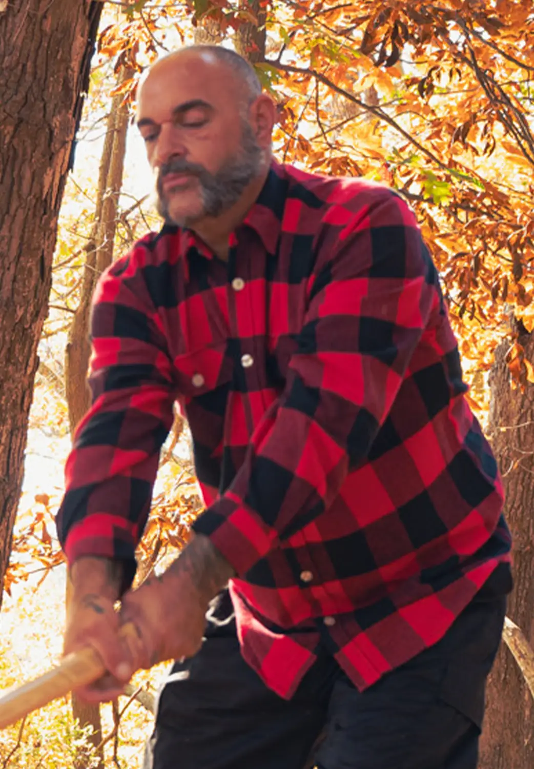 Red Flannel Shirt Outdoors