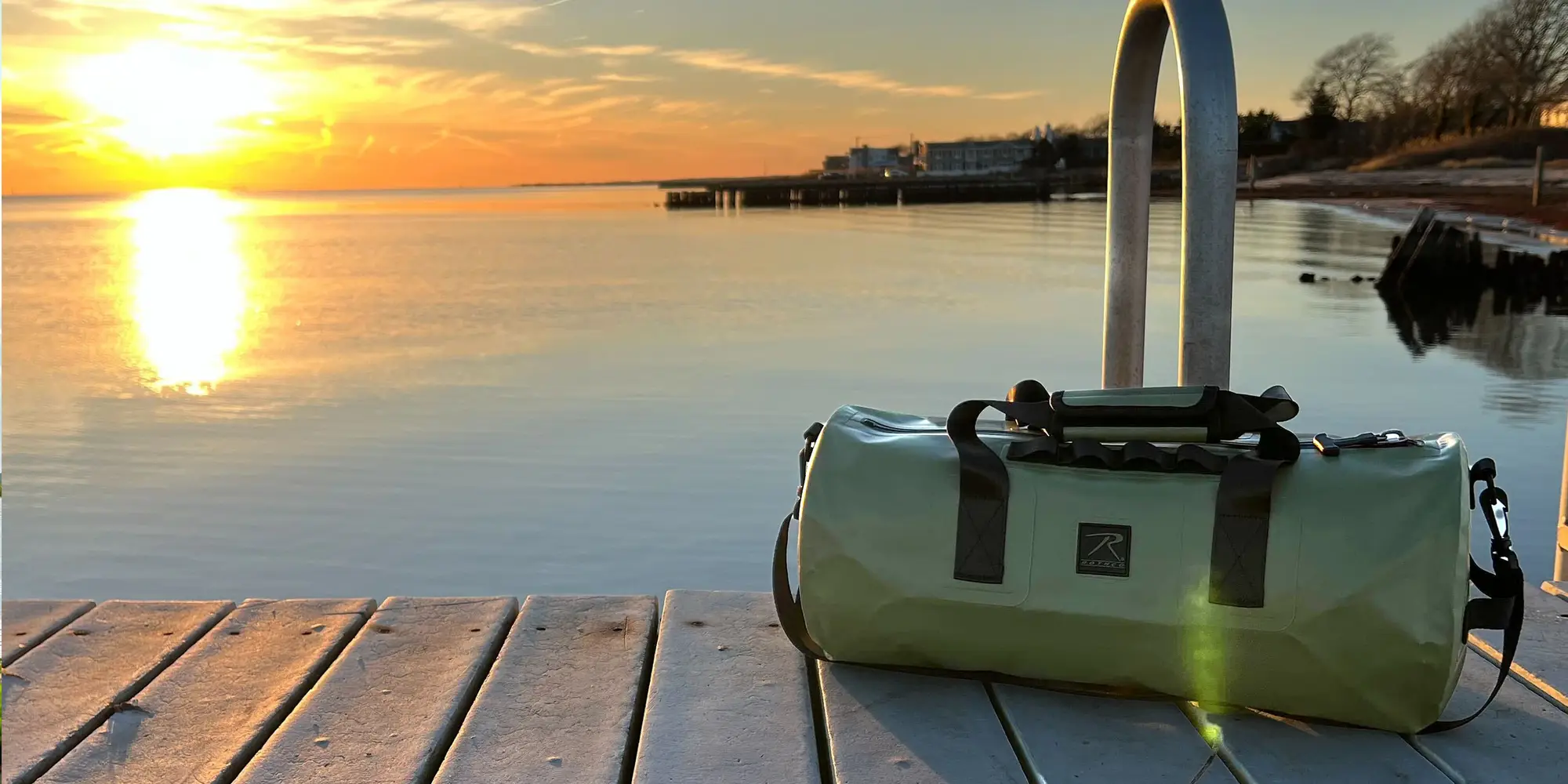 Waterproof Duffle Bag on Dock