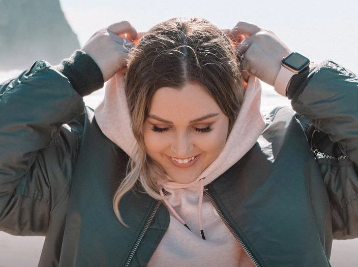 Women smiling in jacket