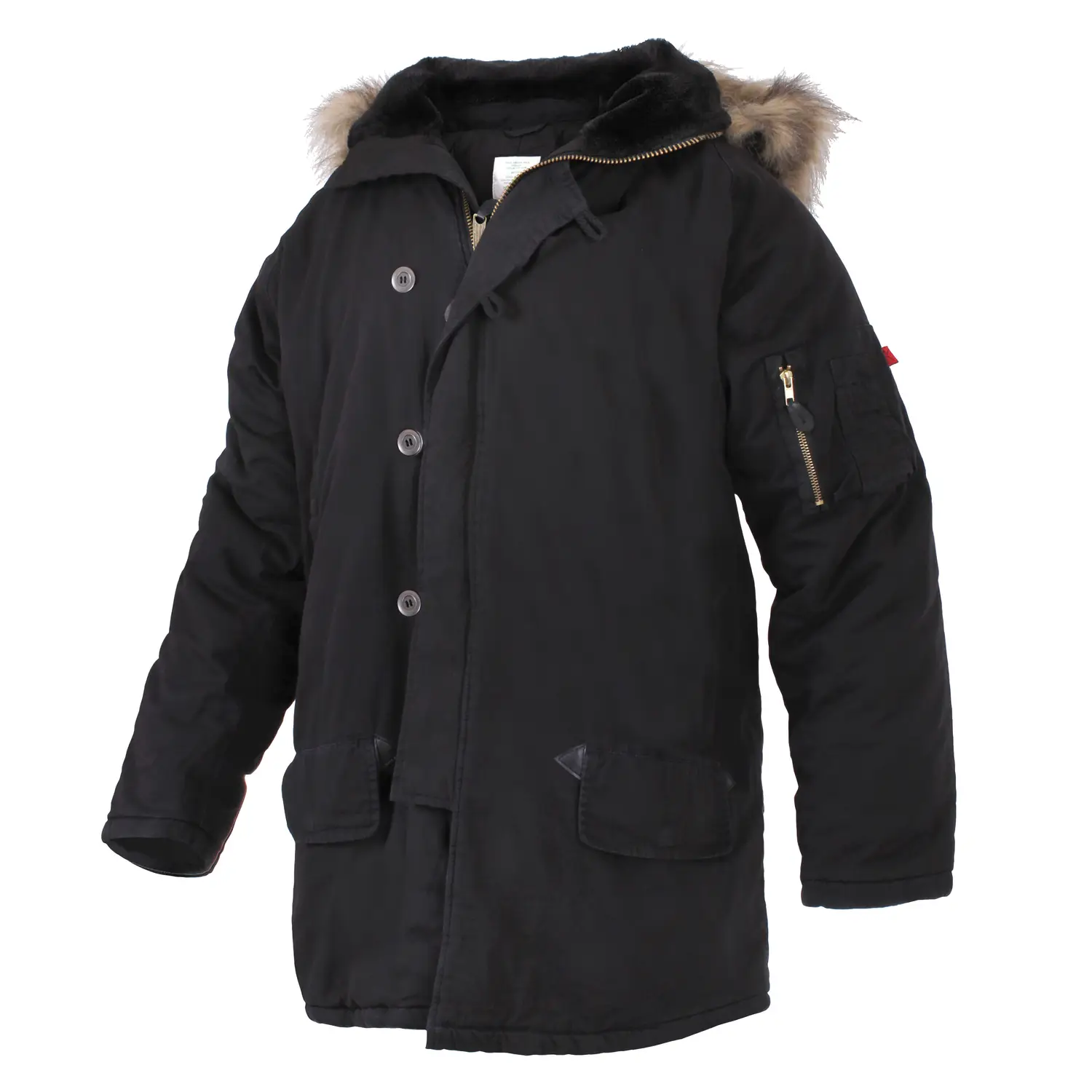 Black Vintage Parka Jacket