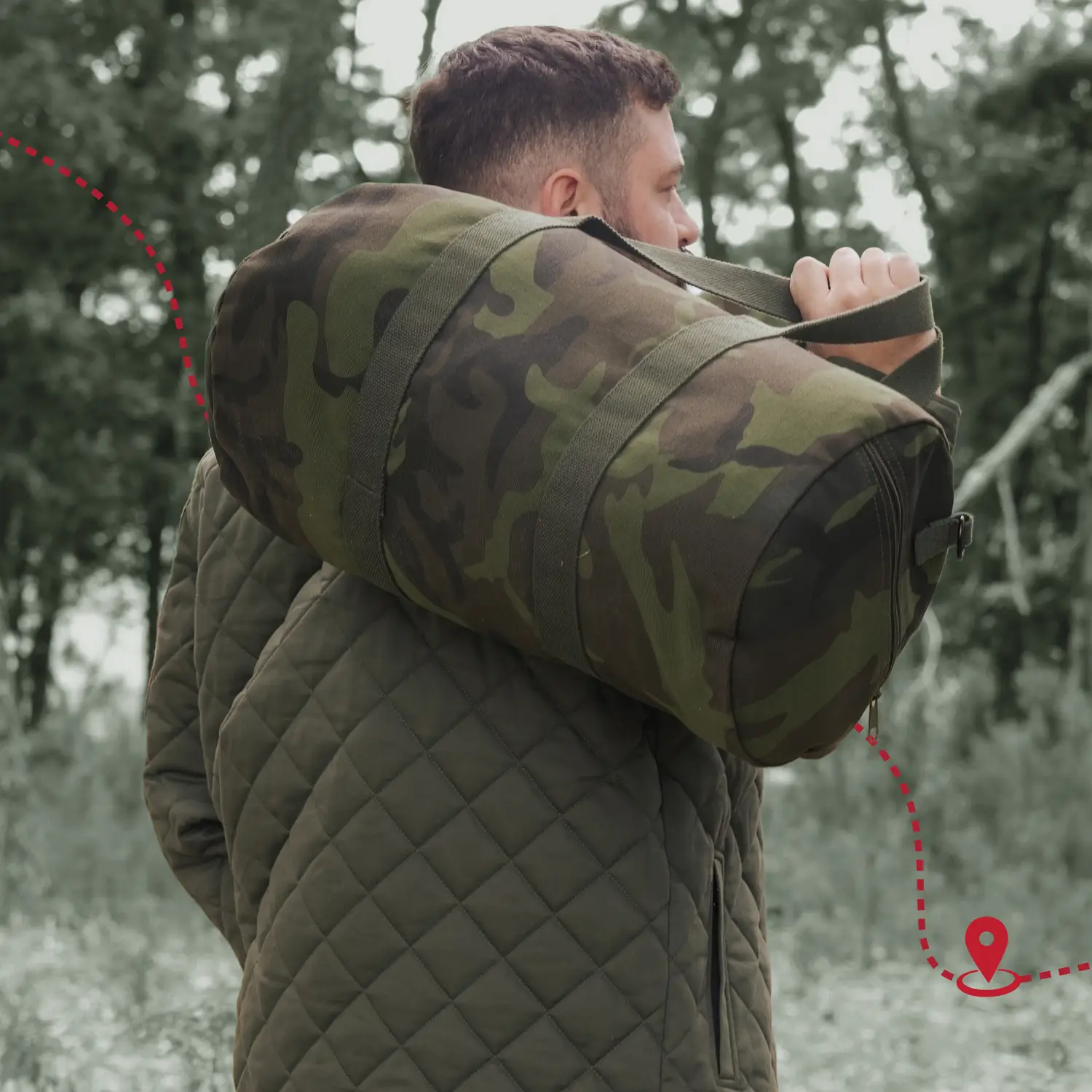 Green map with red bxo