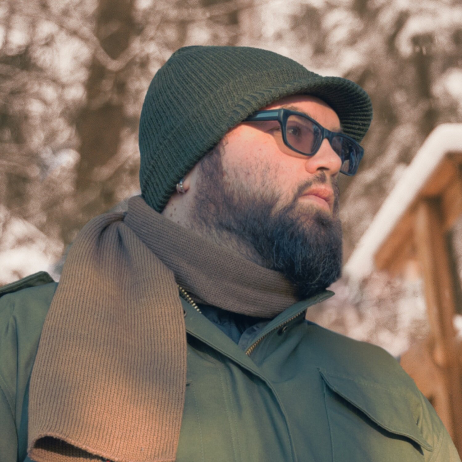 Green OD Olive Drab Watch Cap With Brim