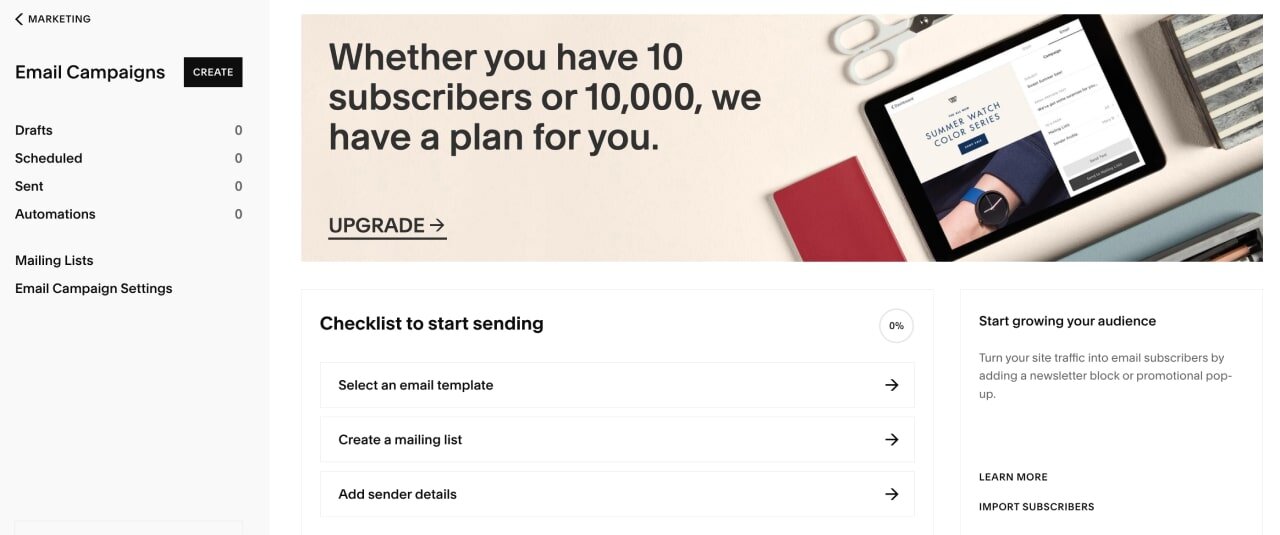 Squarespace Email Marketing