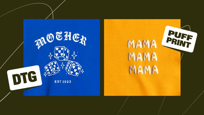 Font choice affecting how text prints in puff, metallic, and glitter