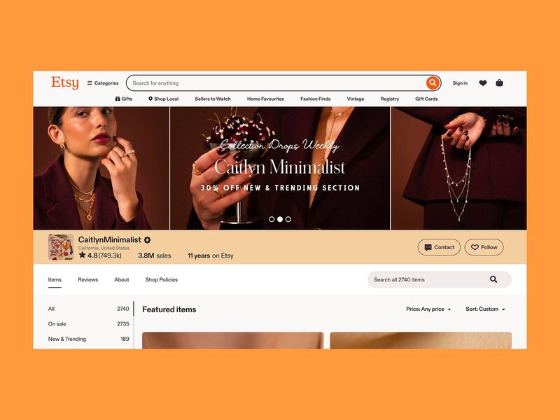 CaitlynMinimalist’s Etsy shop screenshot mockup.