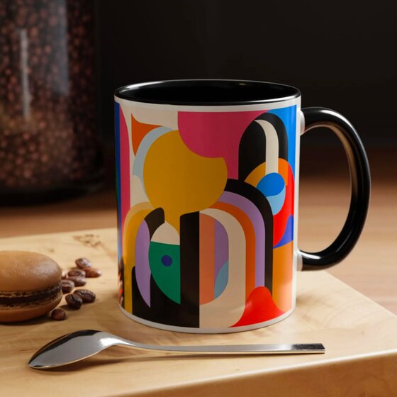 A patterned mug