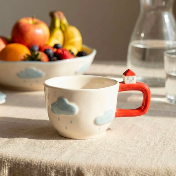 A patterned mug