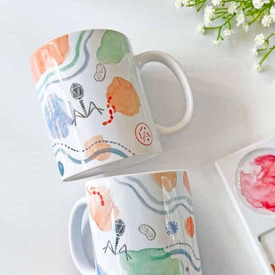 A patterned mug