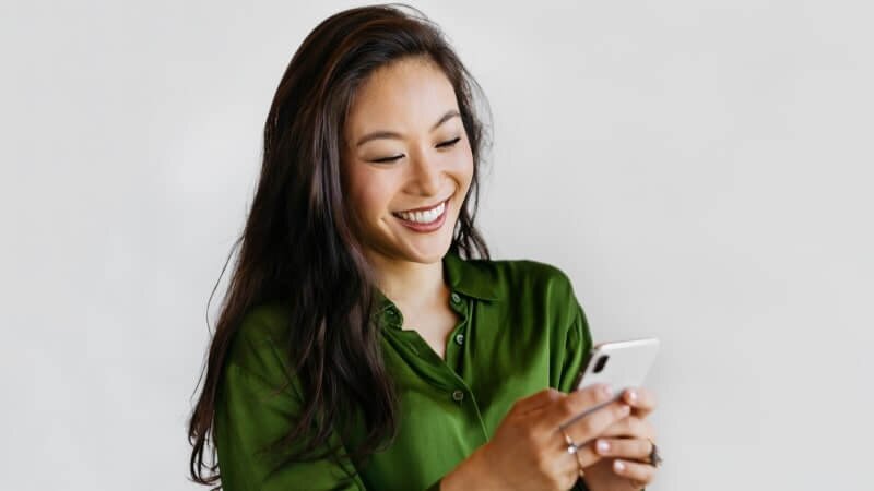 A woman exploring TikTok's professional features.