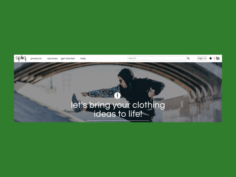 A screenshot of the Apliiq landing page.