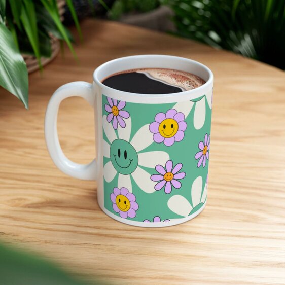 A patterned mug