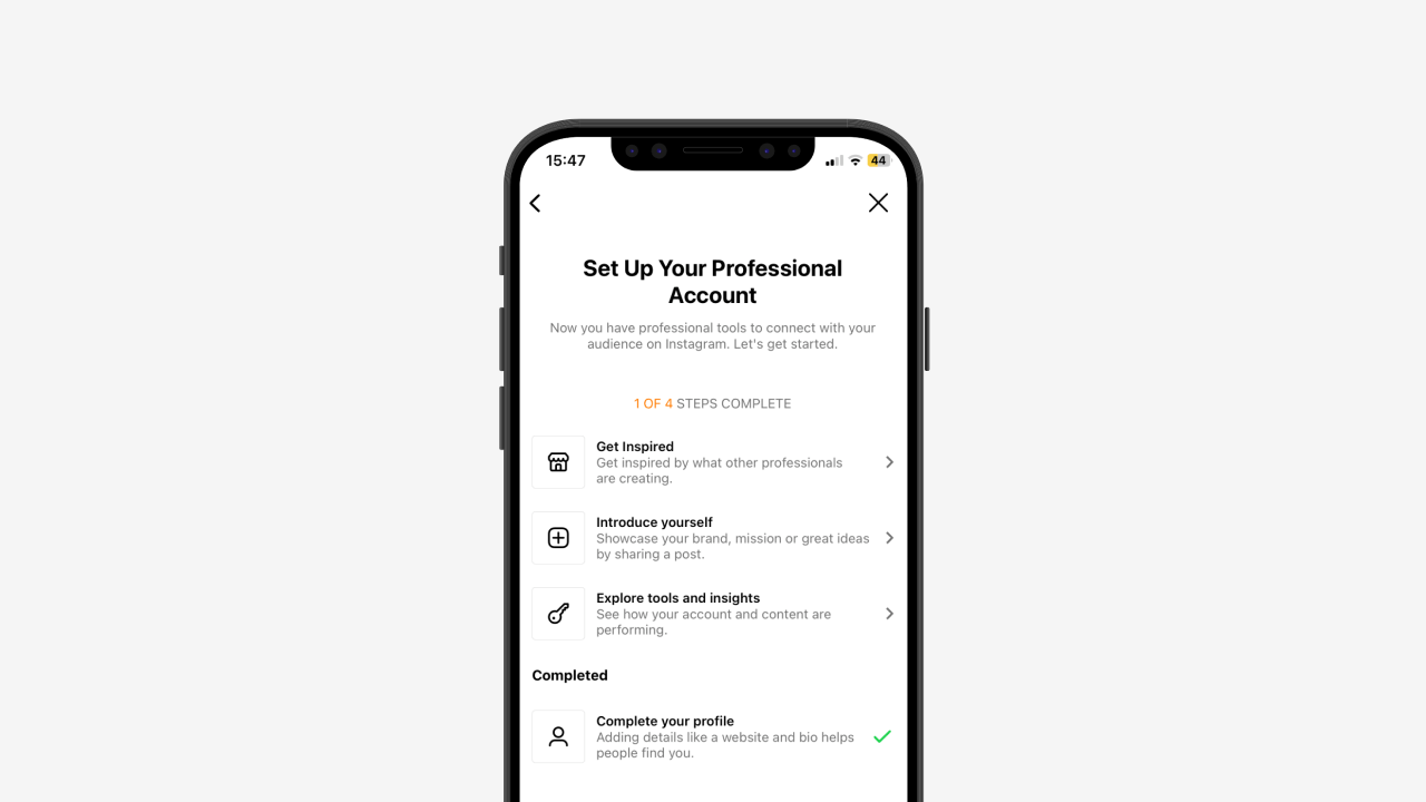 Finish Setup