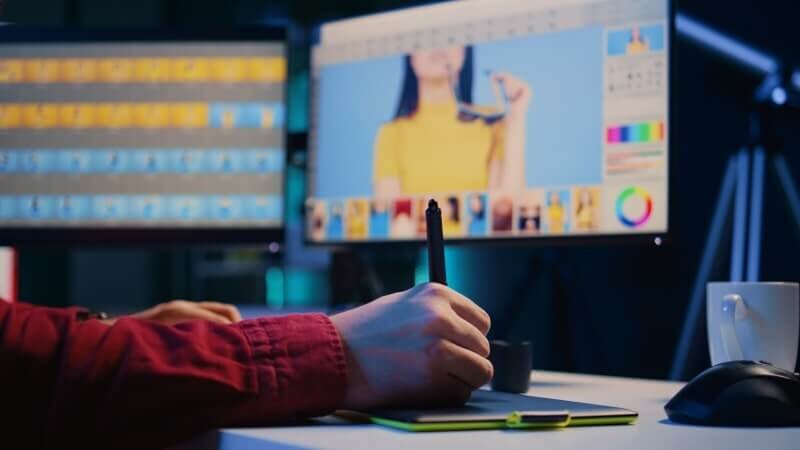 A person exporting their design files.
