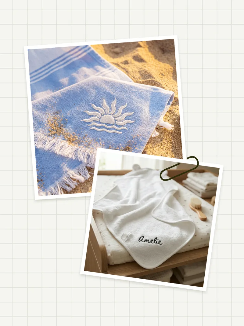 Embroidered blanket detail