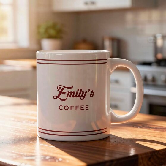 A patterned mug