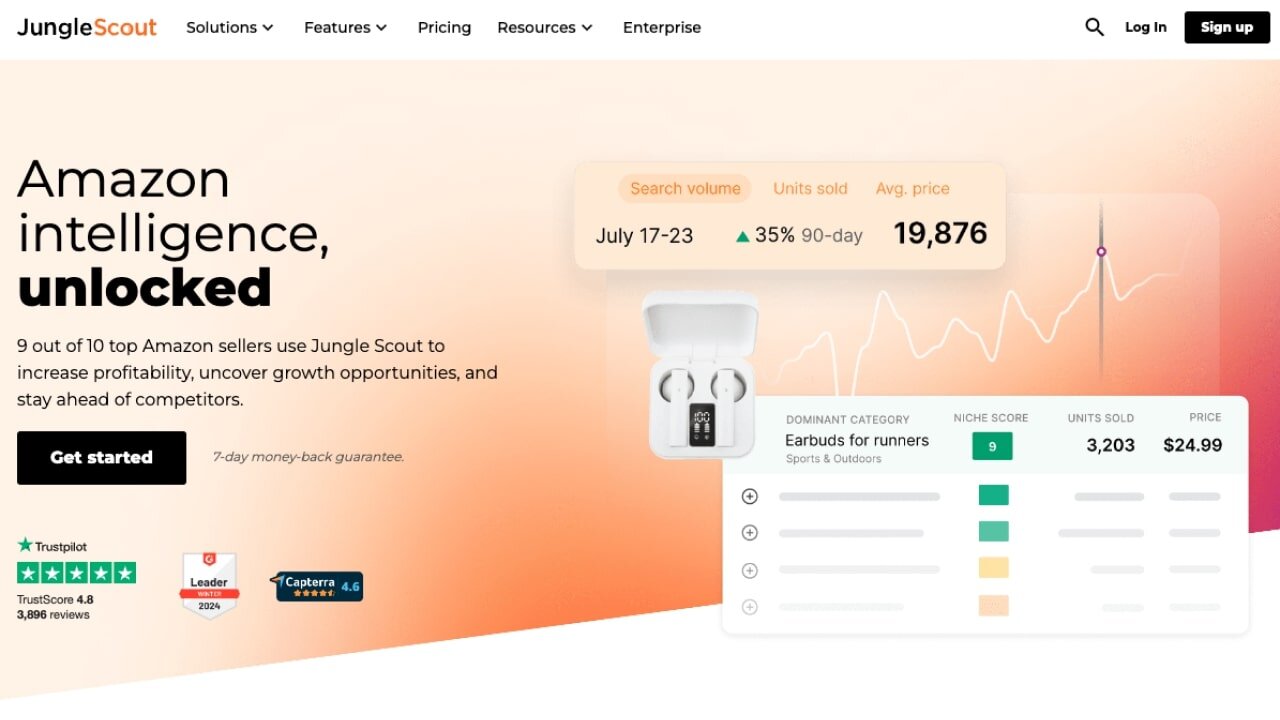 JungleScout home page.