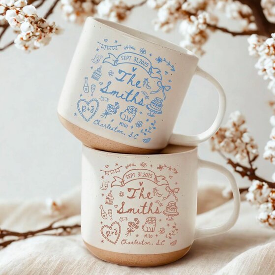 A patterned mug