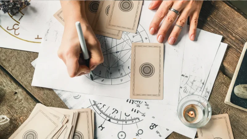 A person writes on a piece of paper with a pen, focusing intently on their task.