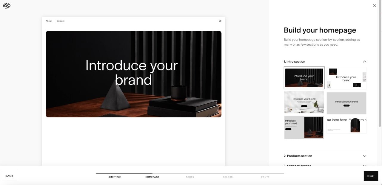 Squarespace preview