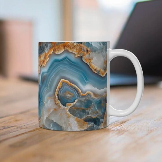 A patterned mug
