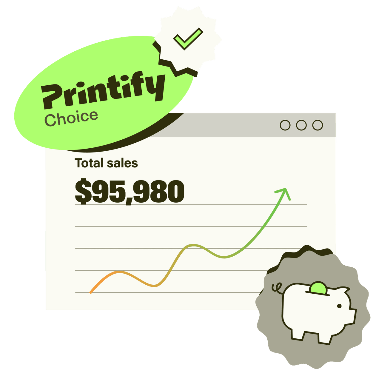 Printify Choice — Total Sales $95,980