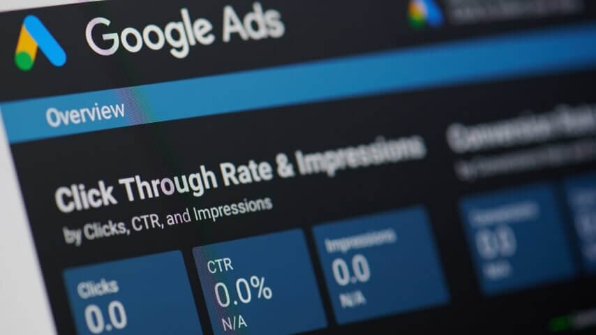 Google Ads overview page picture.
