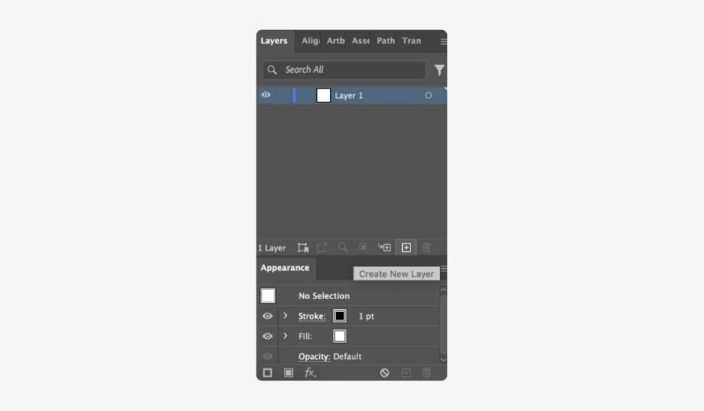 Adobe Illustrator layers panel.