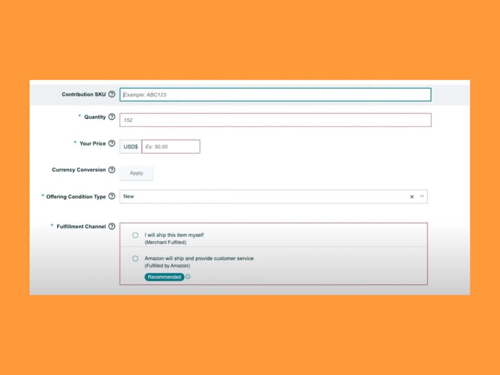 Product offer details section.