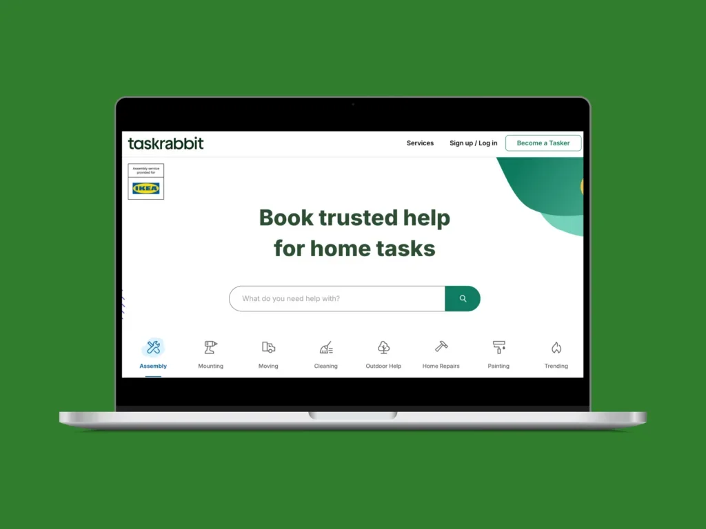 Taskrabbit page.
