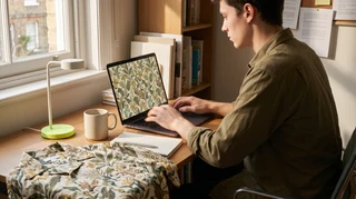 Midjourney v6 parameters for seamless AOP floral apparel