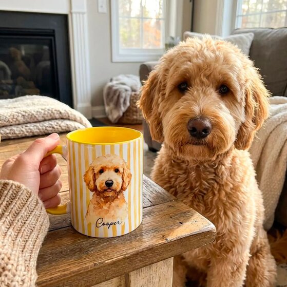 A patterned mug