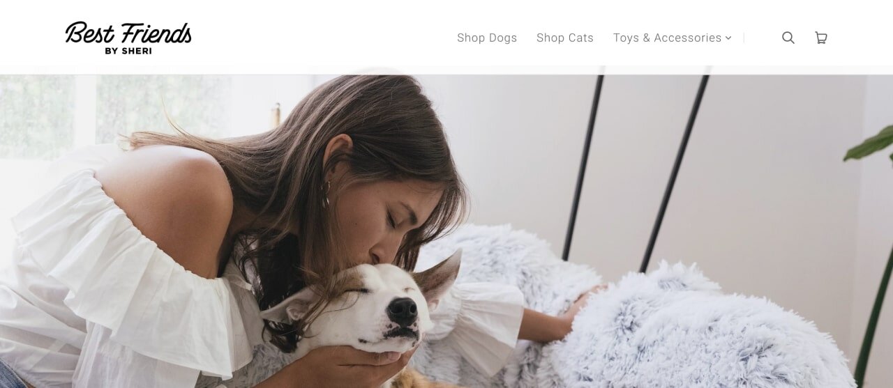 The homepage of the Best Friends by Sheri Shopify store