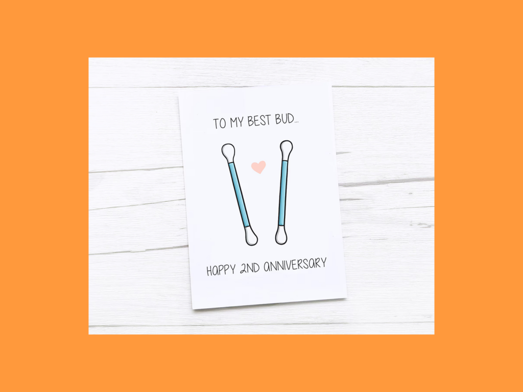 An anniversary card.