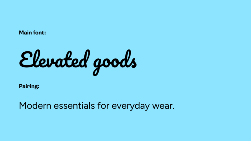 A Pacifico and Figtree font pairing: an example of the best fonts for t-shirts.