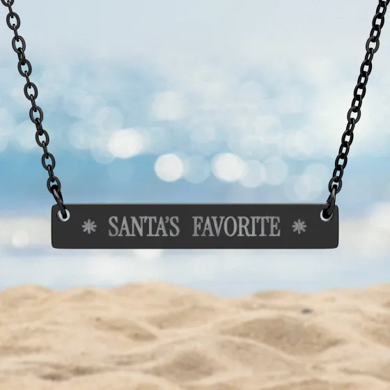 Horizontal Bar Necklace (Engraving)