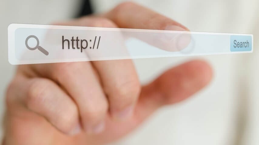 A photo with a graphic design element illustrating search.