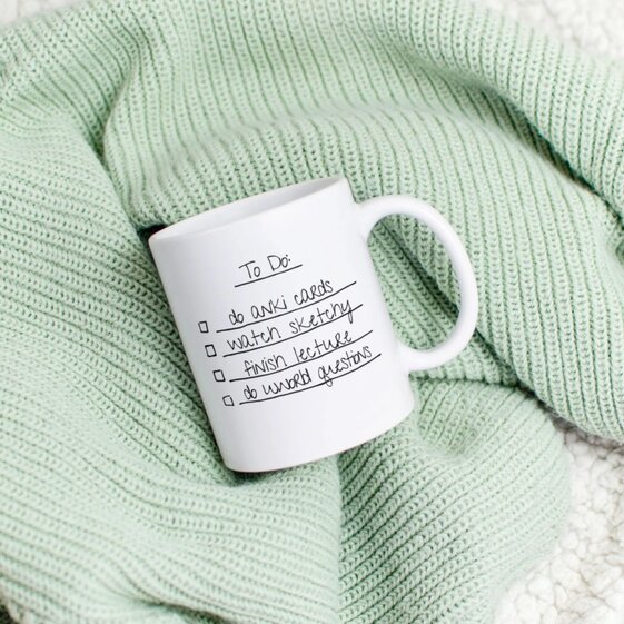 A patterned mug
