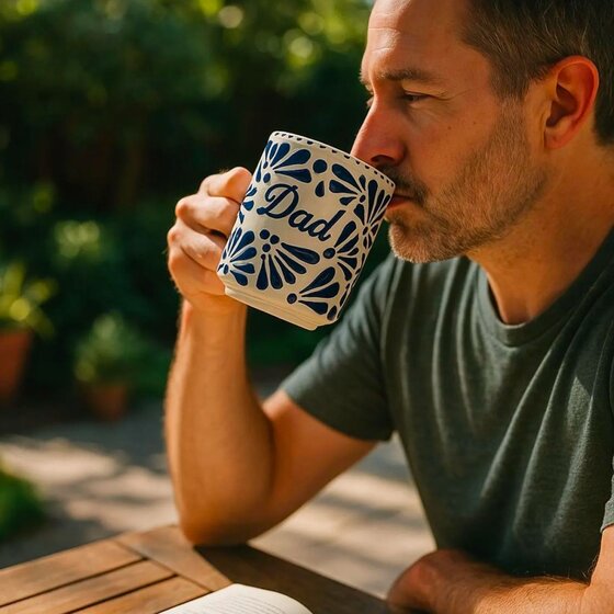 A patterned mug