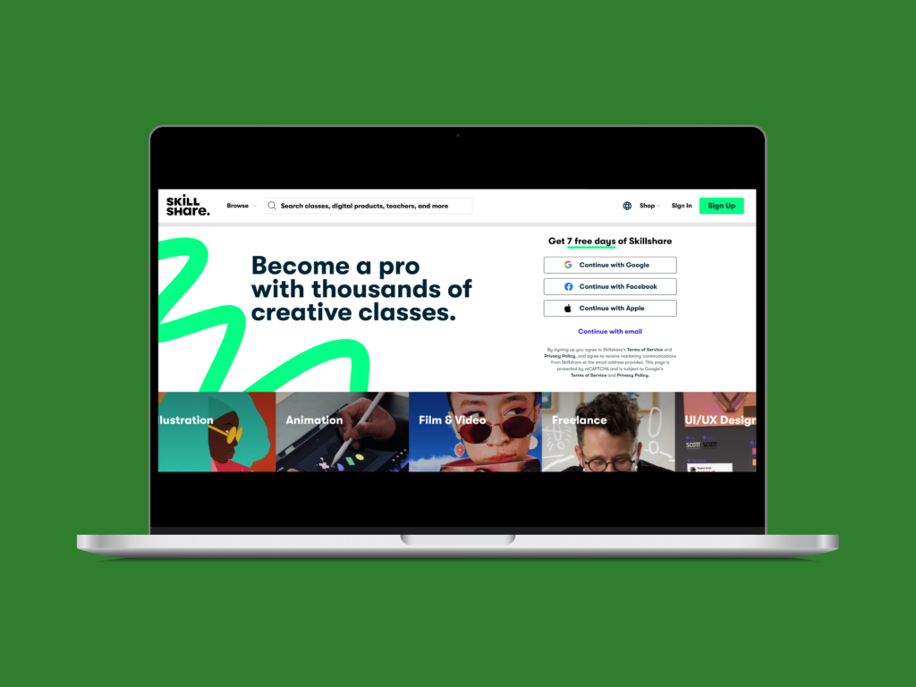 Skillshare page.