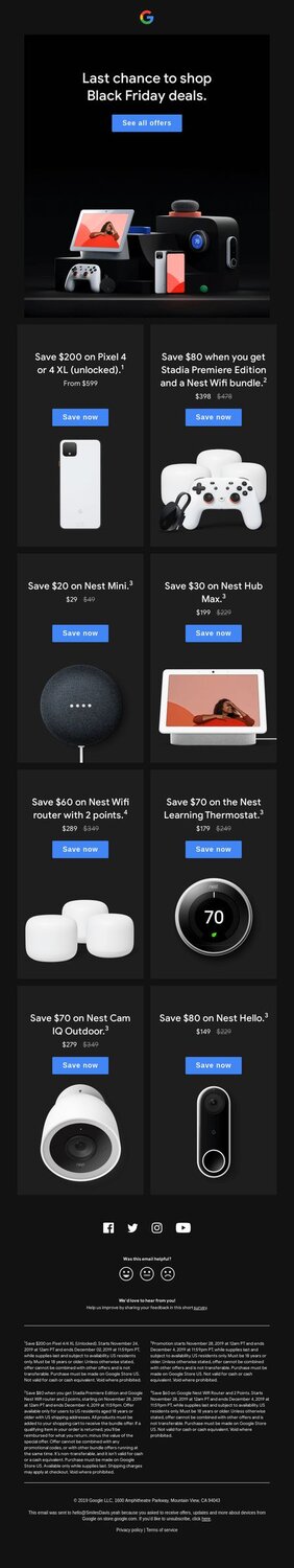 Holiday Email Marketing Examples for Your Inspiration - Black Friday