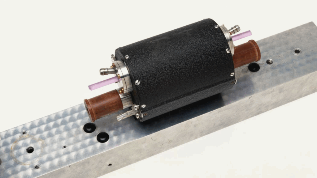 Solid-state ruby laser designed by J. K. Bradley
