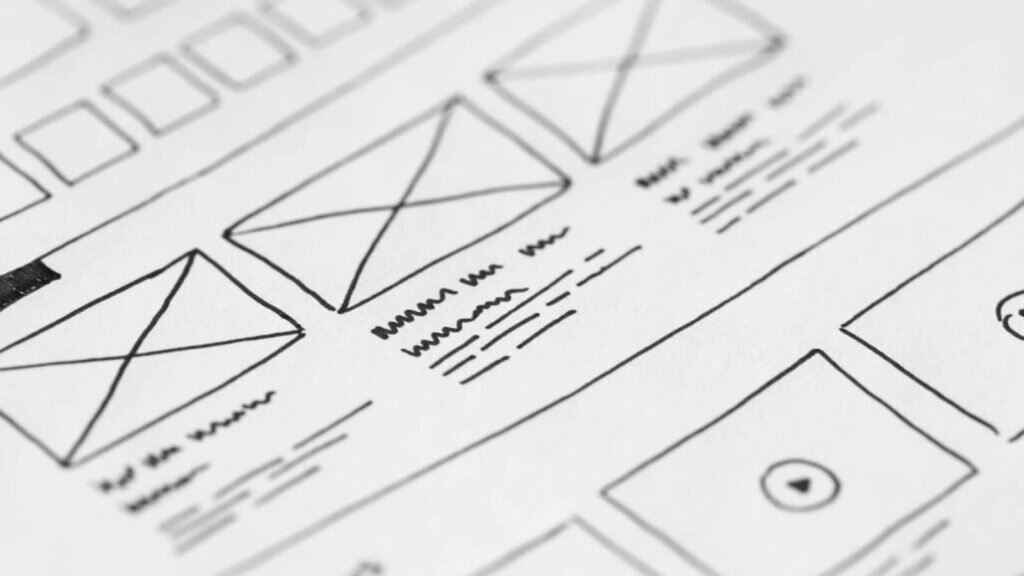 A drawing of a website structure.